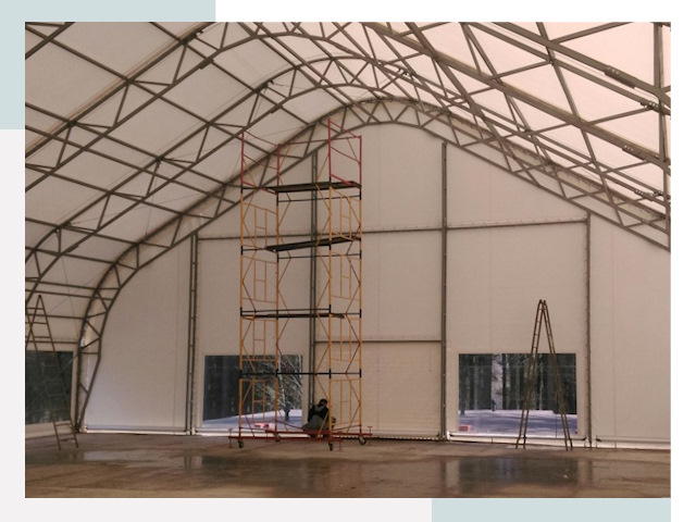 Шатровые ангары в Мурманске